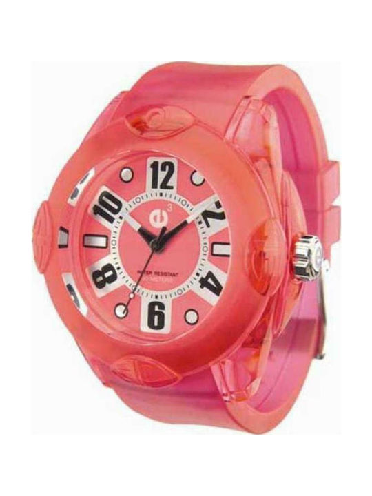 Tendence Watch with Pink Rubber Strap