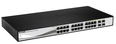 D-Link Managed L2 Switch with 24 Gigabit (1Gbps) Ethernet Ports and 4 SFP Ports