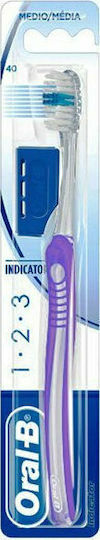 Oral-B 1-2-3 Indicator 40 Periuță de dinți Mediu Violet