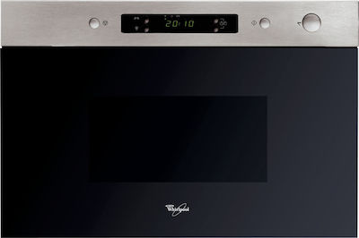 Whirlpool AMW 490 IX Εντοιχιζόμενος Φούρνος Μικροκυμάτων 22lt Inox