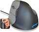 Evoluent VerticalMouse 4 Left Wired Ergonomic Mouse Left-Handed Gray