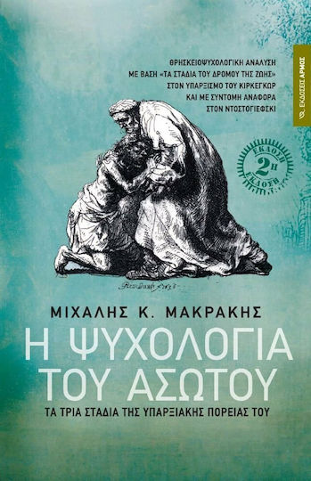 Η ψυχολογία του Ασώτου, Τα τρία στάδια της υπαρξιακής πορείας του: Θρησκειοψυχολογική ανάλυση με βάση "τα στάδια του δρόμου της ζωής" στον υπαρξιακό του Κίρκεγκωρ και με σύντομη αναφορά στον Ντοστογιέφσκι