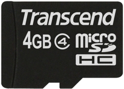 Transcend microSDHC 4GB Class 4