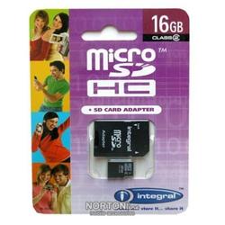 Integral microSDHC 16GB cu adaptor