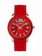 Jacques Lemans Jacques Lemans Women's Watch Battery with Rubber Strap Red