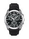 Tissot Couturier Herrenuhr 44mm Chronograph Batterie mit Schwarz Lederarmband