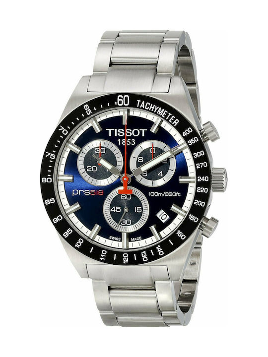 Tissot Watch Chronograph Battery with Silver Metal Bracelet