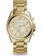Michael Kors Blair Γυναικείο Ρολόι 38mm Χρονογράφος Μπαταρίας με Χρυσό Μεταλλικό Μπρασελέ
