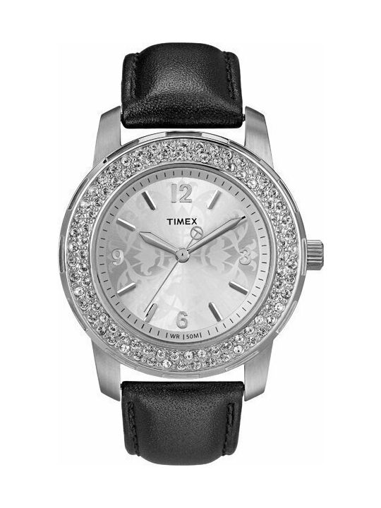 Timex Ceas cu Negru Curea de Piele