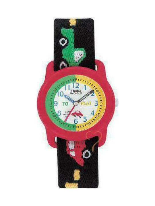 Timex Kids Analog Watch with Fabric Strap Black