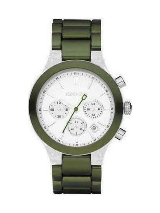 DKNY Watch with Green Metal Bracelet