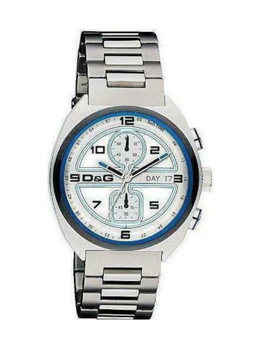 Dolce & Gabbana Watch Chronograph Battery with Silver Metal Bracelet