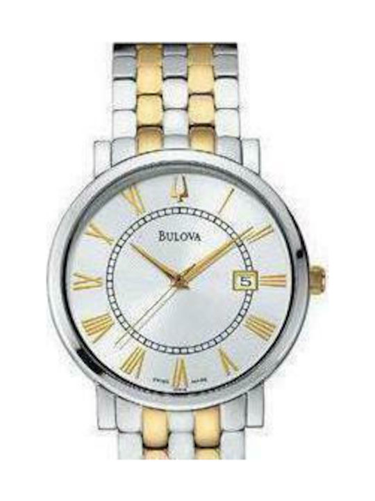 Bulova Ceas Baterie cu Argintiu Brățară metalică