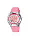 Casio Digital Watch Chronograph with Pink Rubber Strap