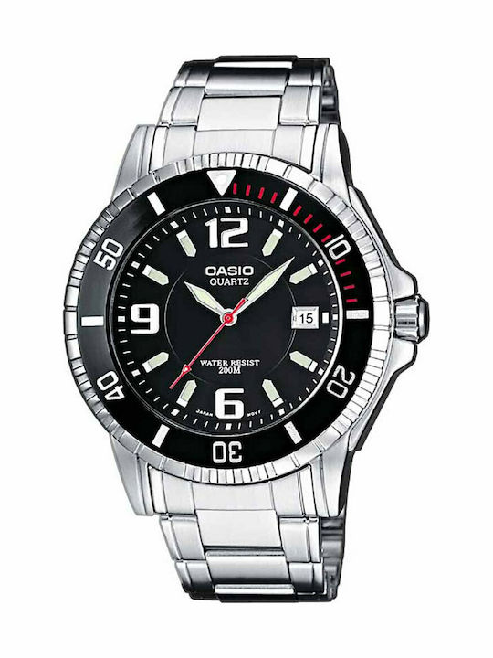 Casio Ανδρικό Ρολόι 43mm Μπαταρίας με Ασημί Μετ...