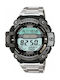 Casio Digital Ceas Baterie cu Argint Brățară metalică