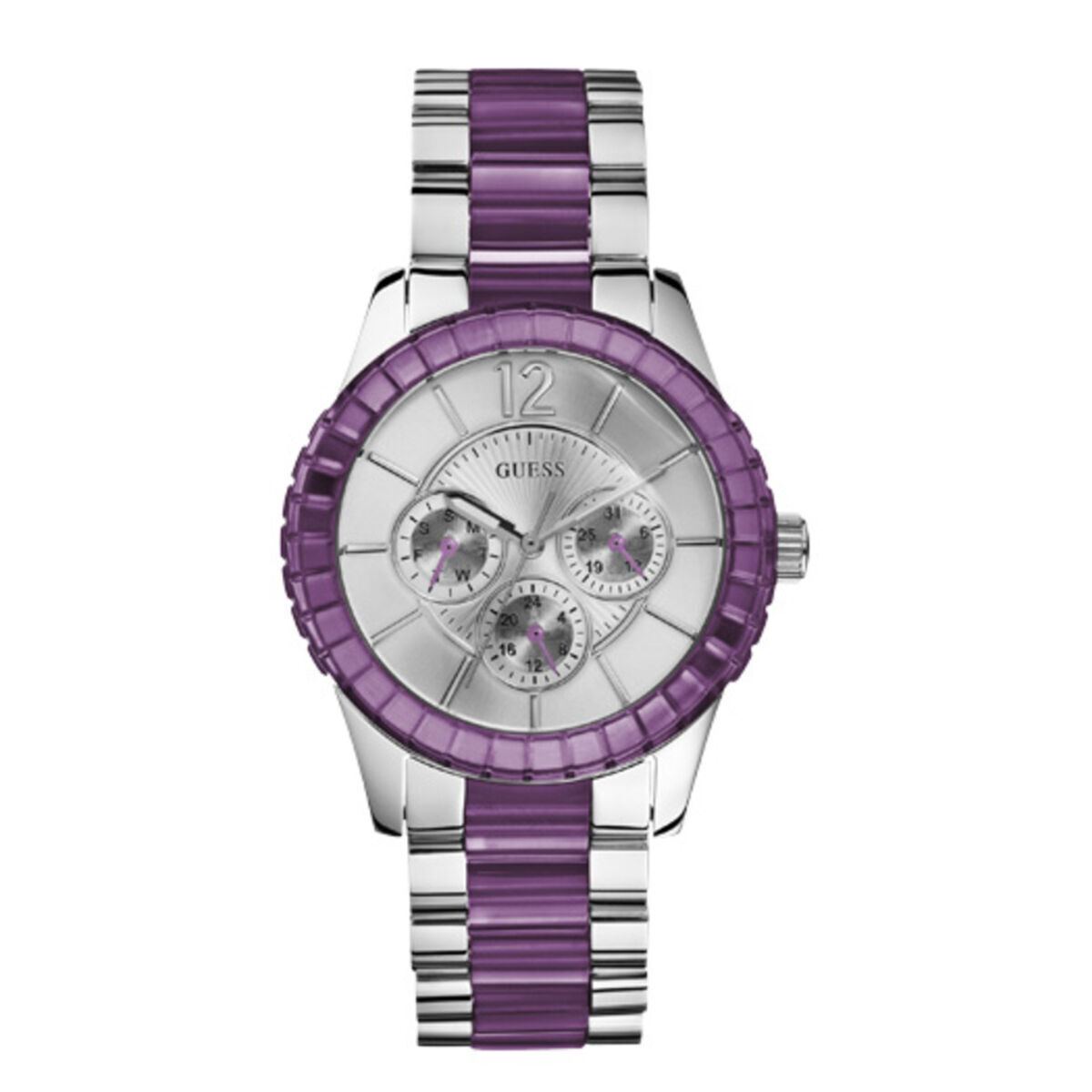 Purple guess watch shop