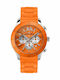 Jacques Lemans Women's Watch Chronograph with Orange Rubber Strap