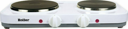 Roller Kappatos Enamel Countertop Double Burner White