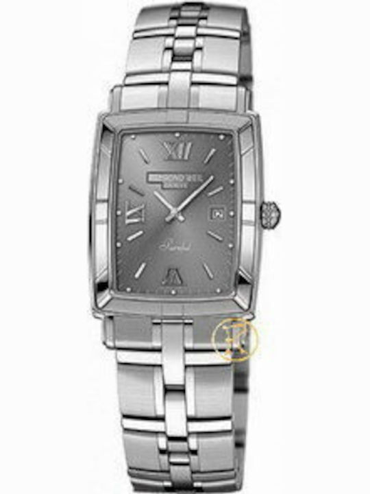 Raymond Weil Ανδρικό Ρολόι 28mm Μπαταρίας με Ασημί Μεταλλικό Μπρασελέ