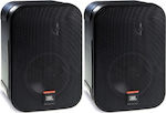 JBL Passive On-wall Speakers 50W with Bluetooth Control One (Pair) 15.5x13.9x22.8cm in Black Color