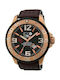 3H Italia Watch Automatic with Brown Leather Strap