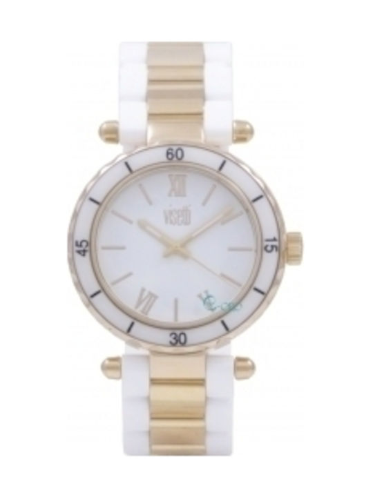 Visetti Watch with White Metal Bracelet