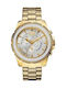 Marc Ecko Uhr Chronograph Batterie mit Gold Metallarmband