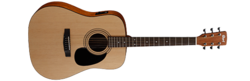 Cort Semi-acustic Chitară AD810E Dreadnought Pori Deschis Natural