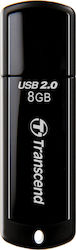 Transcend JetFlash 350 8GB USB 2.0 Stick Μαύρο