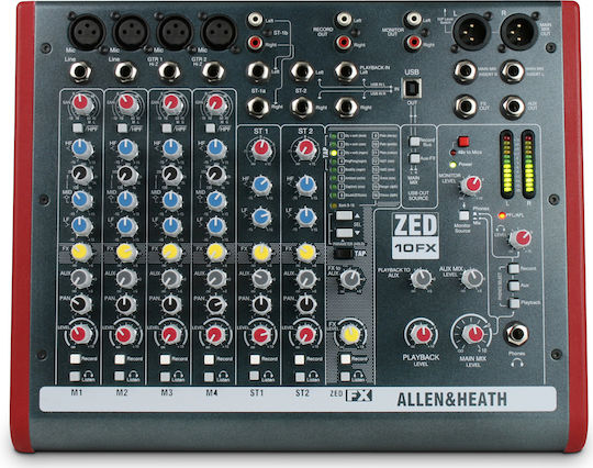 Allen & Heath ZED-10FX 4 XLR Inputs