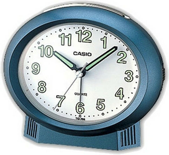 Casio Επιτραπέζιο Ρολόι LED Πλαστικό με Ξυπνητήρι Μπλε TQ-266-2EF