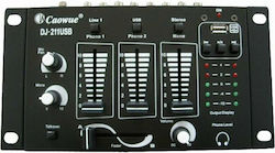 Caowue DJ-211USB 8124 Αναλογικός Μίκτης 2 Καναλιών