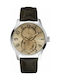 Guess Watch Chronograph Battery with Brown Leather Strap