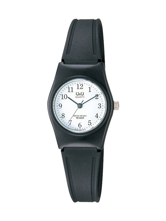 Q&Q Women's Watch with Black Rubber Strap