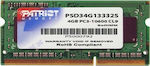 Patriot Signature 4GB DDR3 RAM mit Geschwindigkeit 1333 für Laptop