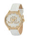 JLo 2620WTWT Watch with White / White Leather Strap JL-2620WTWT