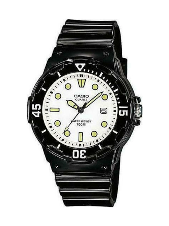 Casio Damen Uhr mit Schwarz Kautschukarmband