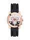 Women's Watch Chronograph with Black Rubber Strap