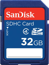 Sandisk SDSDB-032G-B35 SDHC 32GB Klasse 4 Standard-Geschwindigkeit mit Adapter