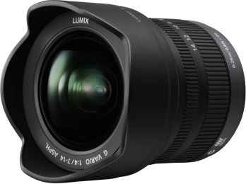 Panasonic Crop Camera Lens Lumix G Vario 7-14mm f4.0 Ultra wide-angle Wide Angle Zoom for Micro Four Thirds (MFT) Mount Black