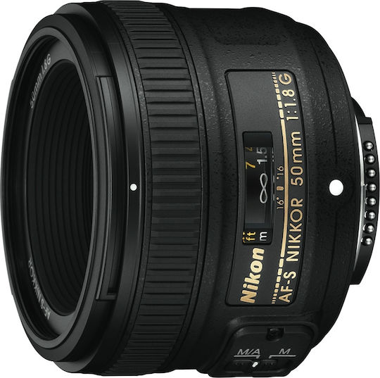 Nikon Full Frame Camera Lens AF-S Nikkor 50mm f/1.8G Fixed for Nikon F Mount Black