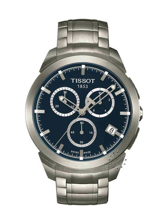 Tissot Мъжки Часовник 43мм Хронограф На Батерия със Сребрист Металик Гривна