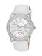 Esprit Damen Uhr mit Weiß Lederarmband