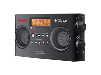 Sangean DPR-25 Portable Radio Electric / Battery DAB Black