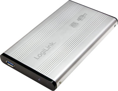 LogiLink Θήκη για Σκληρό Δίσκο 2.5" SATA III με σύνδεση USB3.0 σε Ασημί χρώμα