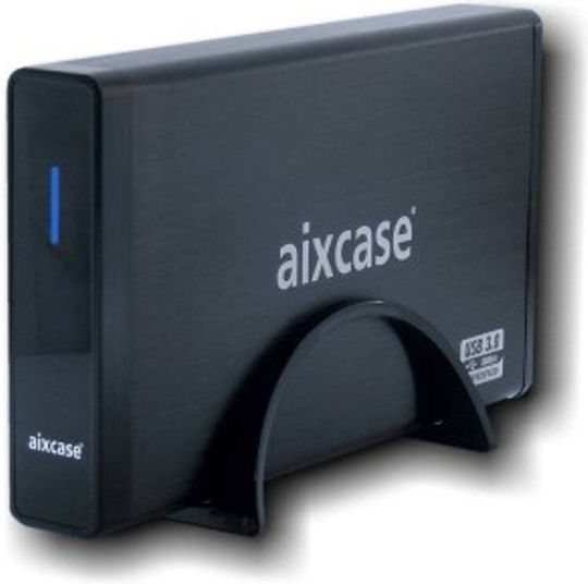 Aixcase Твърд диск кутия 3.5" SATA III с връзка USB 3.0 в Черен цвят