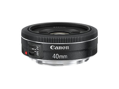Canon Full Frame Φωτογραφικός Φακός EF 40mm f/2.8 STM Standard / Pancake για Canon EF Mount Black