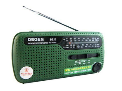 DE13 Tragbares Radio Solar mit USB Grün