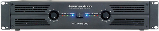 American Audio VLP-1500 PA Power Amplifier 2 Channels 750W/4Ω 500W/8Ω with Cooling System Black